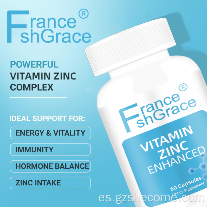 Shecome Vitamina Zinc Cápsulas mejoradas Apoyo inmunológico